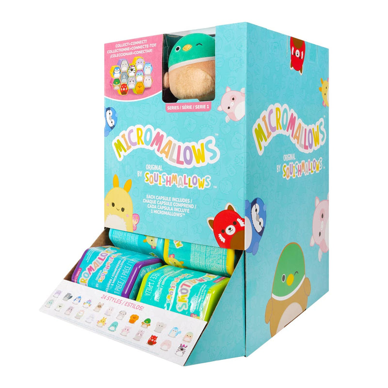 Micromallows Plush Mystery Capsules Series 1 Box - Includes 12 Micromallows