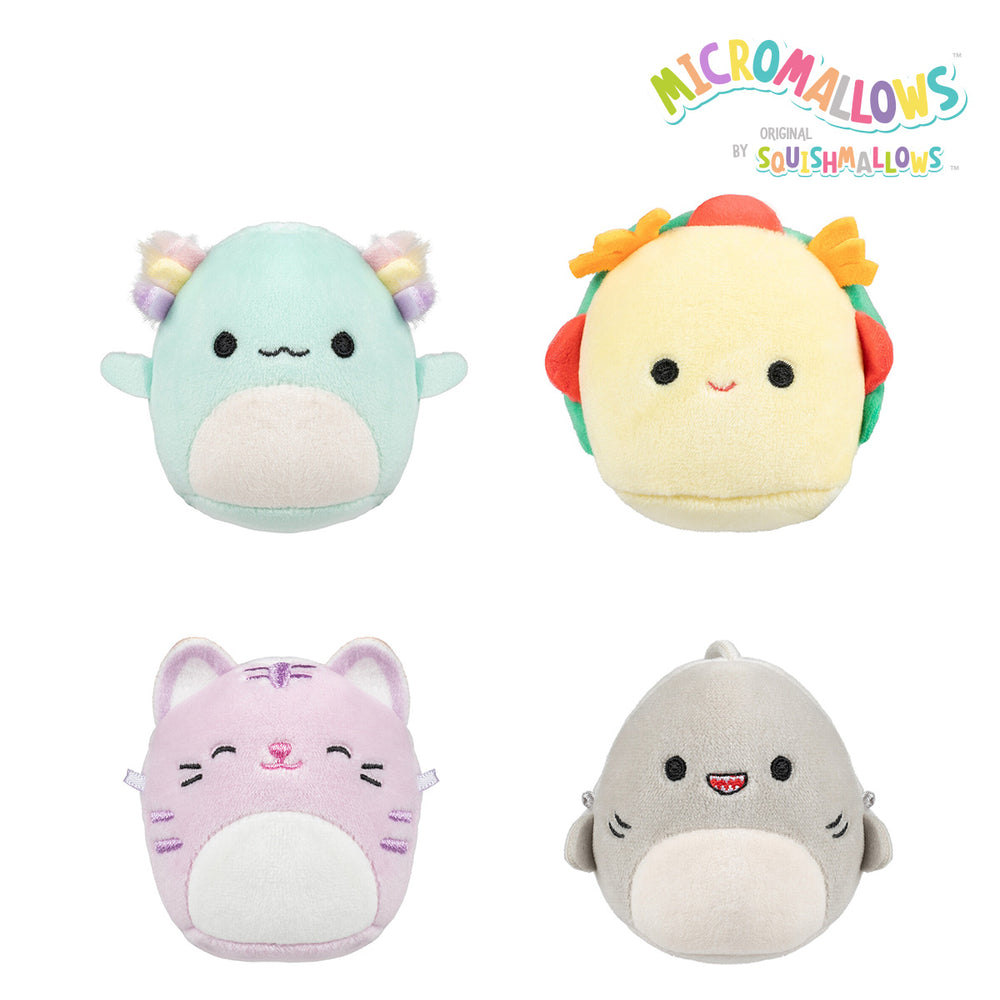 Micromallows 4-Pack - Gordon Shark, Tex Taco, Tabitha Cat, Irina Axolotl - 1