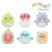 Micromallows 6-Pack – Danny Dinosaur, Dane Dragon, Malcolm Mushroom, Lena Guava Fruit, Leonard Lion, Noah Seal - 0