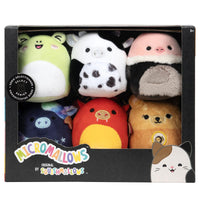 Micromallows Select Series 6-Pack - Ulga Cow, Mei Lien Honey Bear, Agnes Rose Ostrich, Jarik Dragon, Wyatt Frog, Rivka Cow - 1