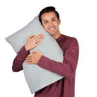 “Solid Slumber” Light Grey SquishPillow Pillowcase (Standard Size) - 0