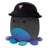 8-Inch Yoko the Charcoal Grey Octopus with Bucket Hat - 1