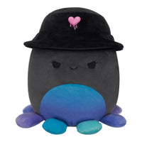 8-Inch Yoko the Charcoal Grey Octopus with Bucket Hat - 0