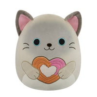 12-Inch Felton the Siamese Cat Holding Heart Churro - 0