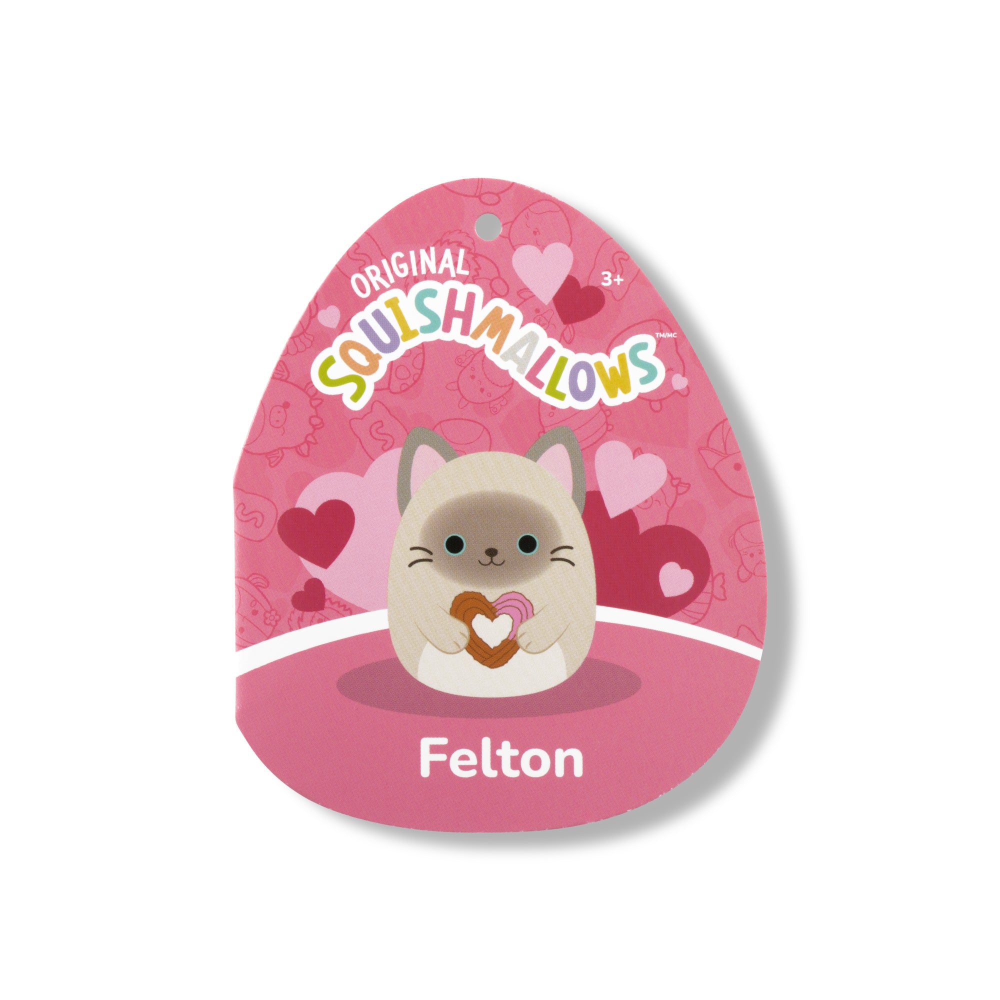Squishmallows Kellytoy 2023 Felton El Gato Siamés 7.5 Pulgadas