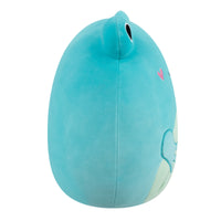 12-Inch Ludwig the Teal Frog Holding Rose - 2