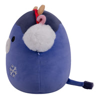 8-Inch Ingrid the Dark Purple Cow with Earmuffs and Silver Snowflake - 2