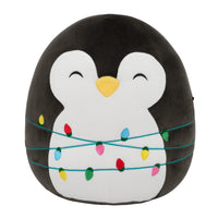 12-Inch Luna the Black Penguin with String Lights - 0