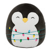 12-Inch Luna the Black Penguin with String Lights