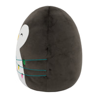 12-Inch Luna the Black Penguin with String Lights - 2