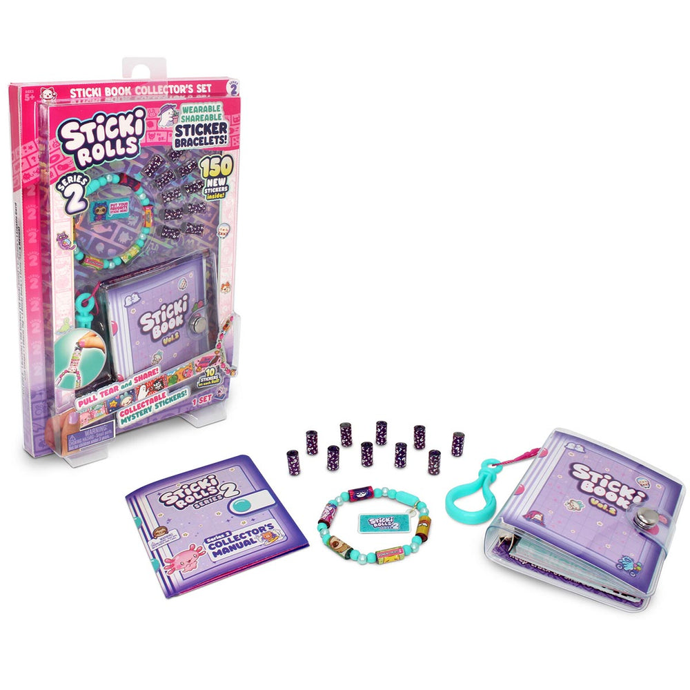 Sticki Rolls Sticki Book Series 2 - Wearable &amp; Shareable Sticker Bracelet + Collection Sticki Book - 1