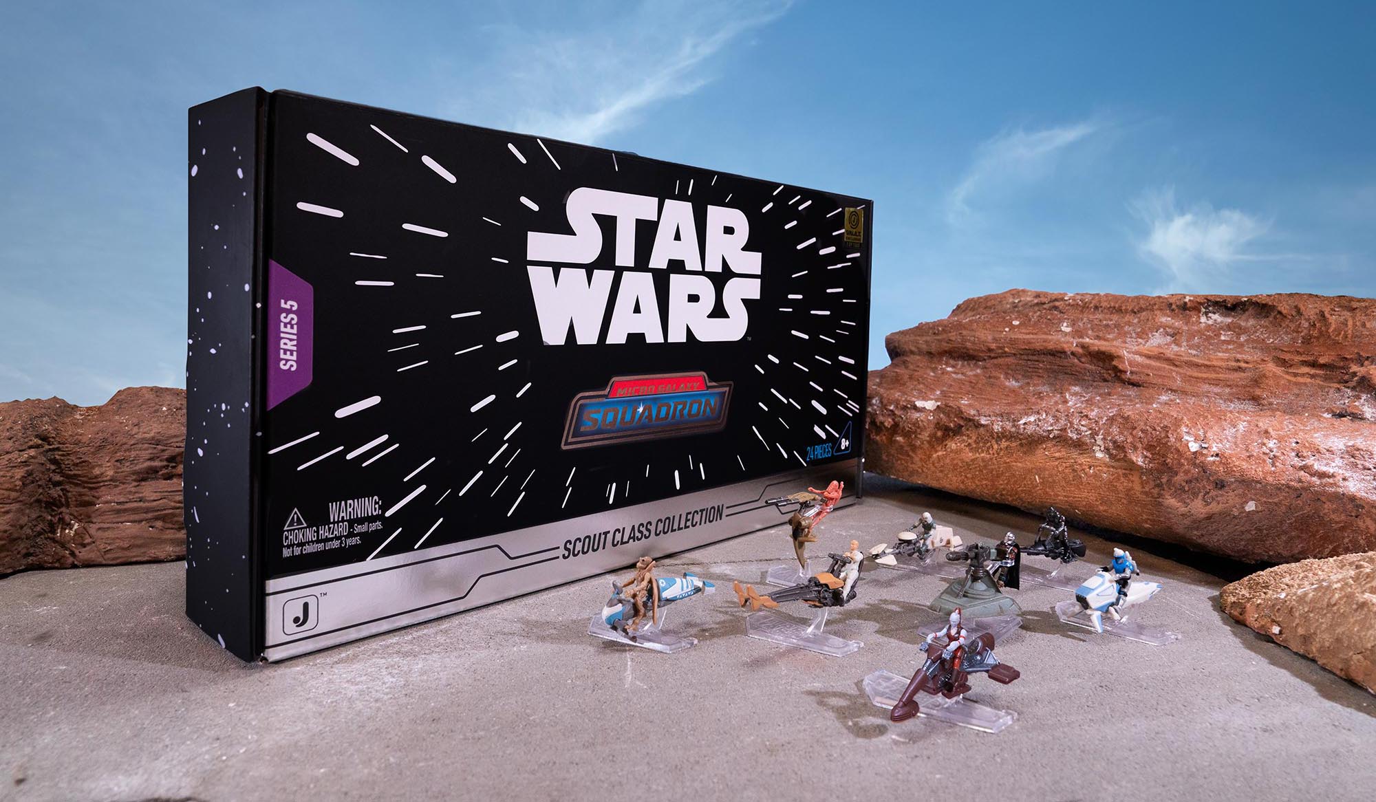STAR WARS Micro Galaxy Squadron Series 5 Mystery Blind Box (3 Pezzi): Veicoli E Mini Figure Da Collezione, Licenza Ufficiale