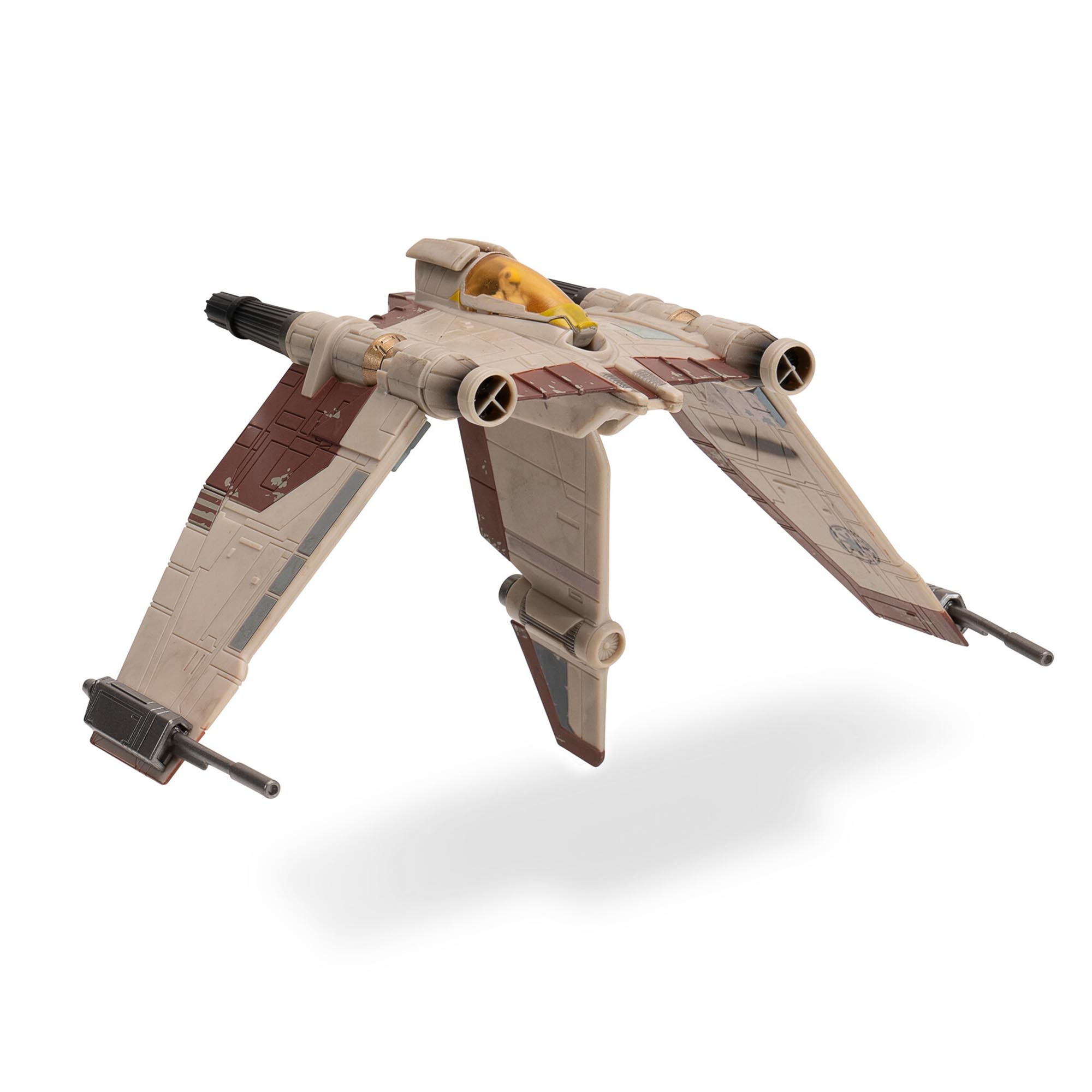 STAR WARS Micro Galaxy Squadron V-19 Torrent Starfighter - Vaisseau 5" Avec Ailes Pliantes, Aileron Arrière + Figurine 2,5 Cm Exclusive