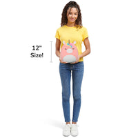 12-Inch Ilene the Pink Unicorn With Rainbow Mane - 4