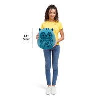 14-Inch Brunhilda the Blue Tonal Squirrel with Velvet Accents - 6