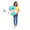 24-Inch Sydney the Teal Spotted Mushroom - 7