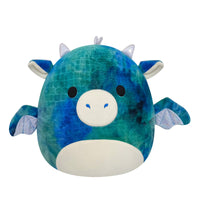 14-Inch Dominic the Blue Textured Dragon - 0