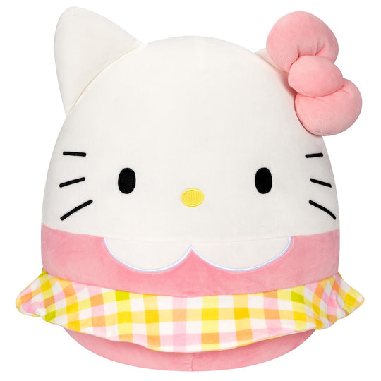 Hello Kitty and Friends 14-Inch Hello Kitty Wearing Gingham Skirt Squishmallows
