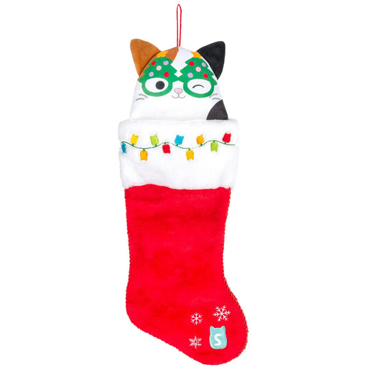 Squishmallows Cam the Cat Holiday Stocking