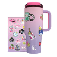 Squishmallows Sticker Bomb Tumbler with Straw - 0