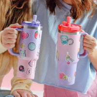 Squishmallows Sticker Bomb Tumbler with Straw - 5