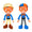 Blippi Bendables - Explorer / Striped Hat - 2 Pack Bundle - 1